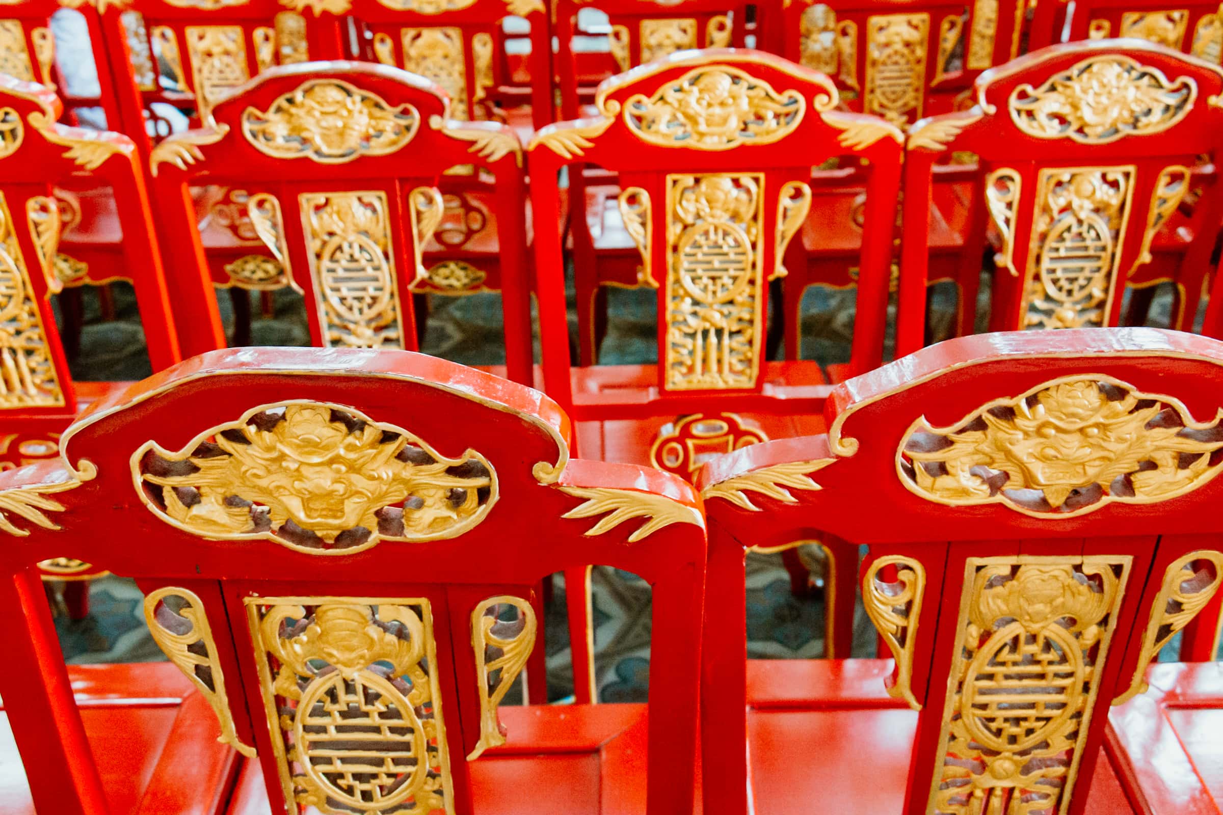 Hue Citadel Red Chairs Imperial City