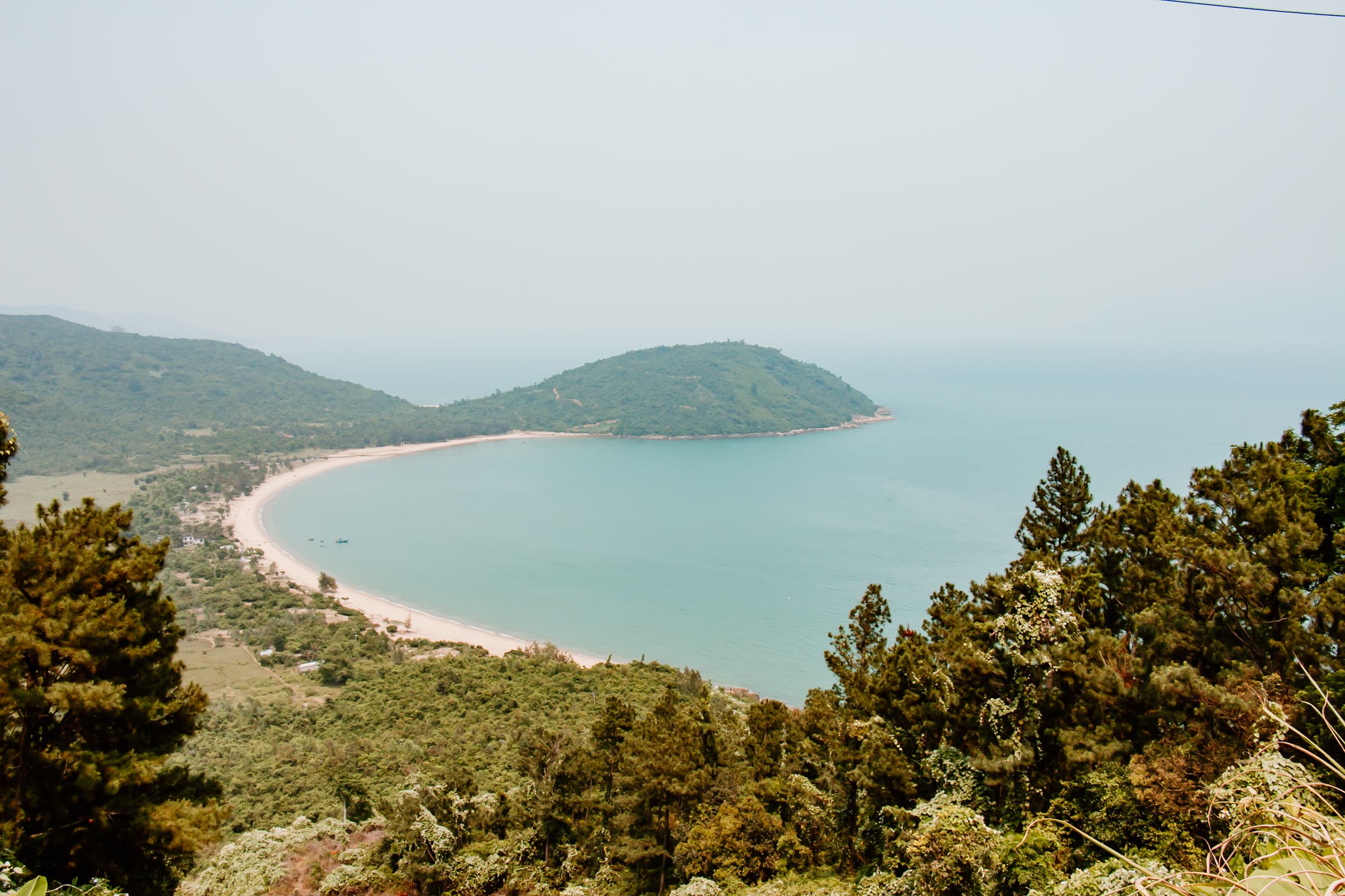 Hai Van Pass Vietnam Blick Motorrad Fahrt