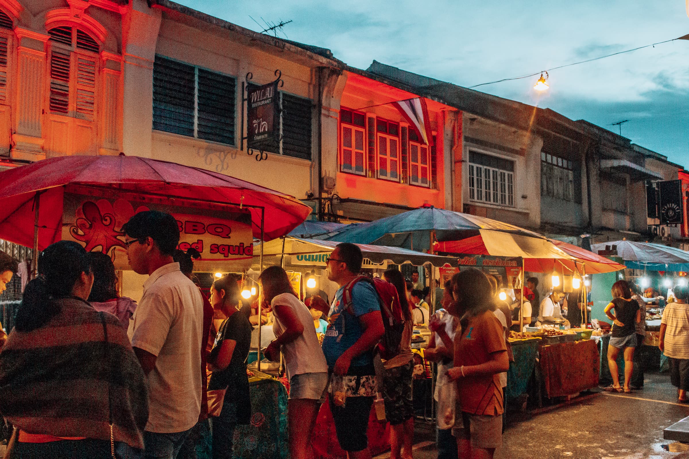 Phuket Stadt Sunday Walkind Street Market