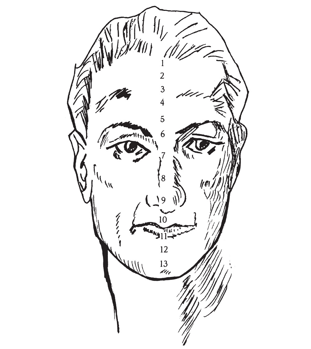 chinese-face-reading-13-divisions