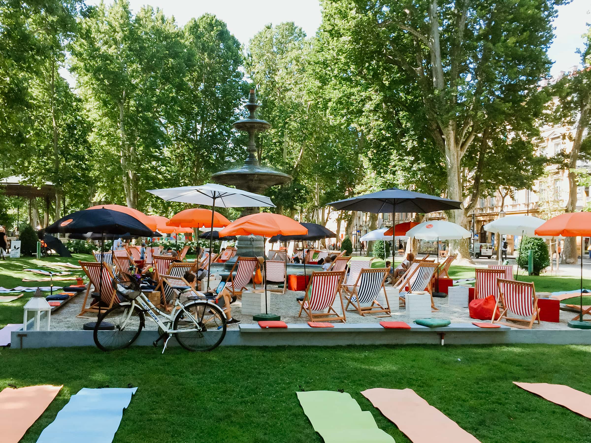 Zagreb TIpps Pop up Beach Bar im Park