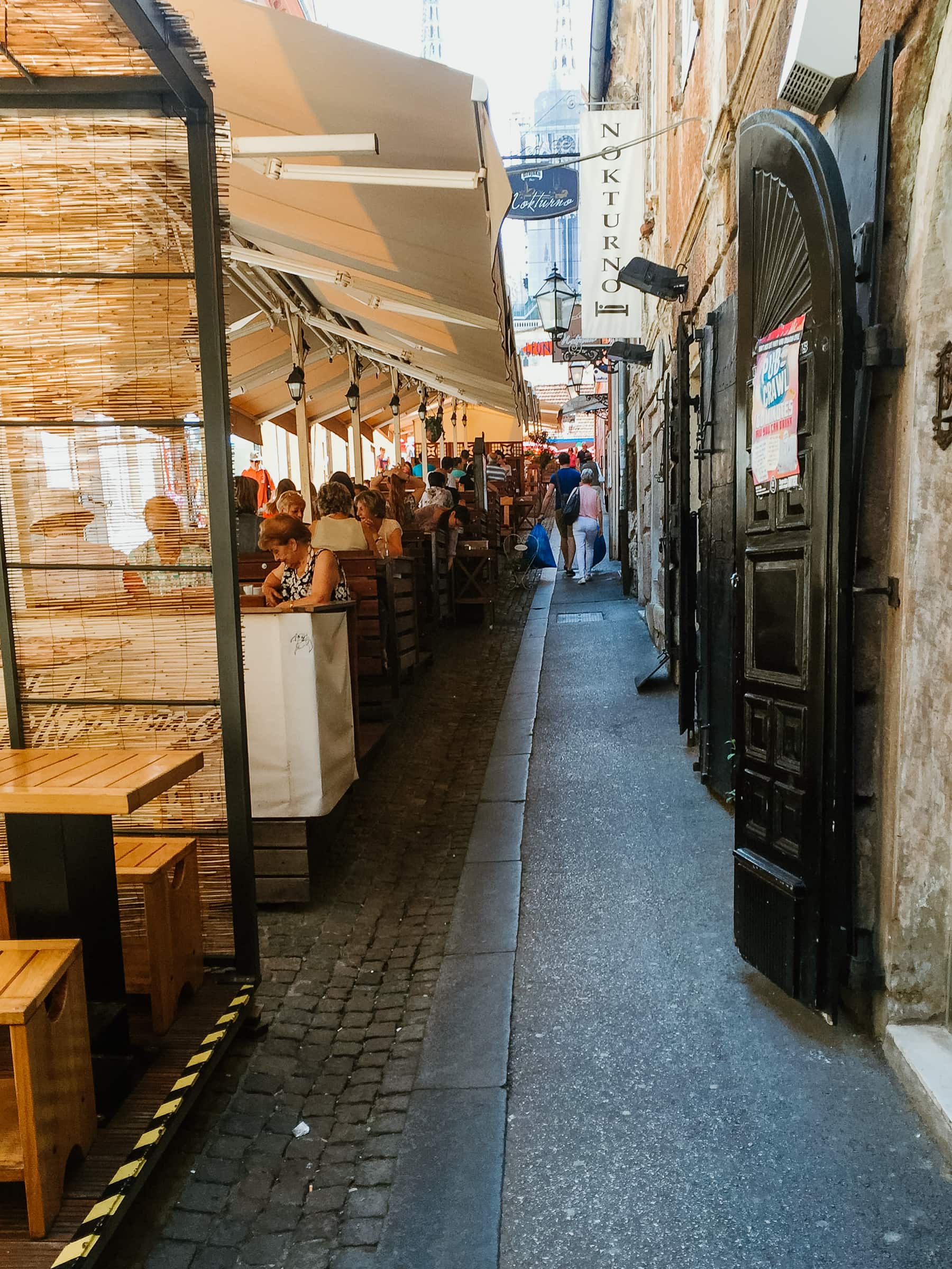 square in front of the cathedral in zagreb croatia