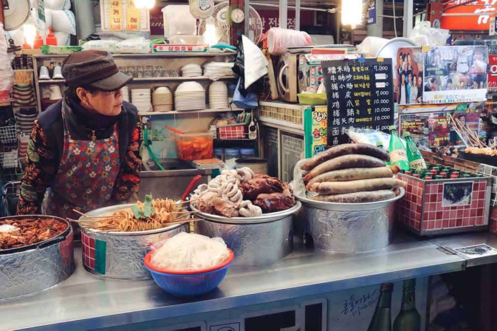 Seoul Sehenswürdigkeiten Streetfood Gwangjang Markt