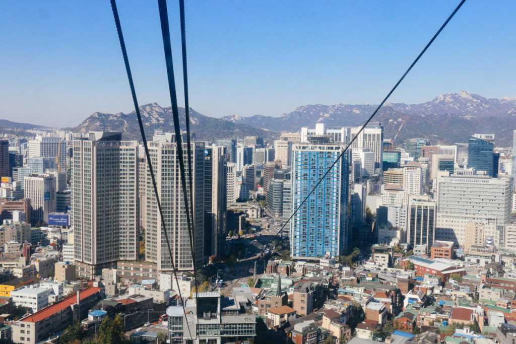 Seoul Sehenswürdigkeiten aussicht namsam tower seilbahn