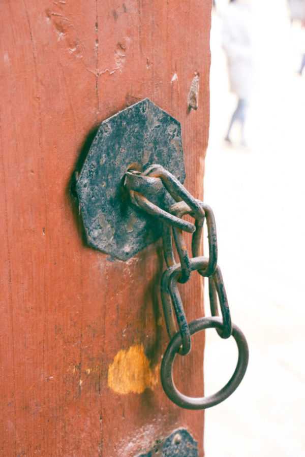 rustikale tür gyeongbokgung palast seoul korea