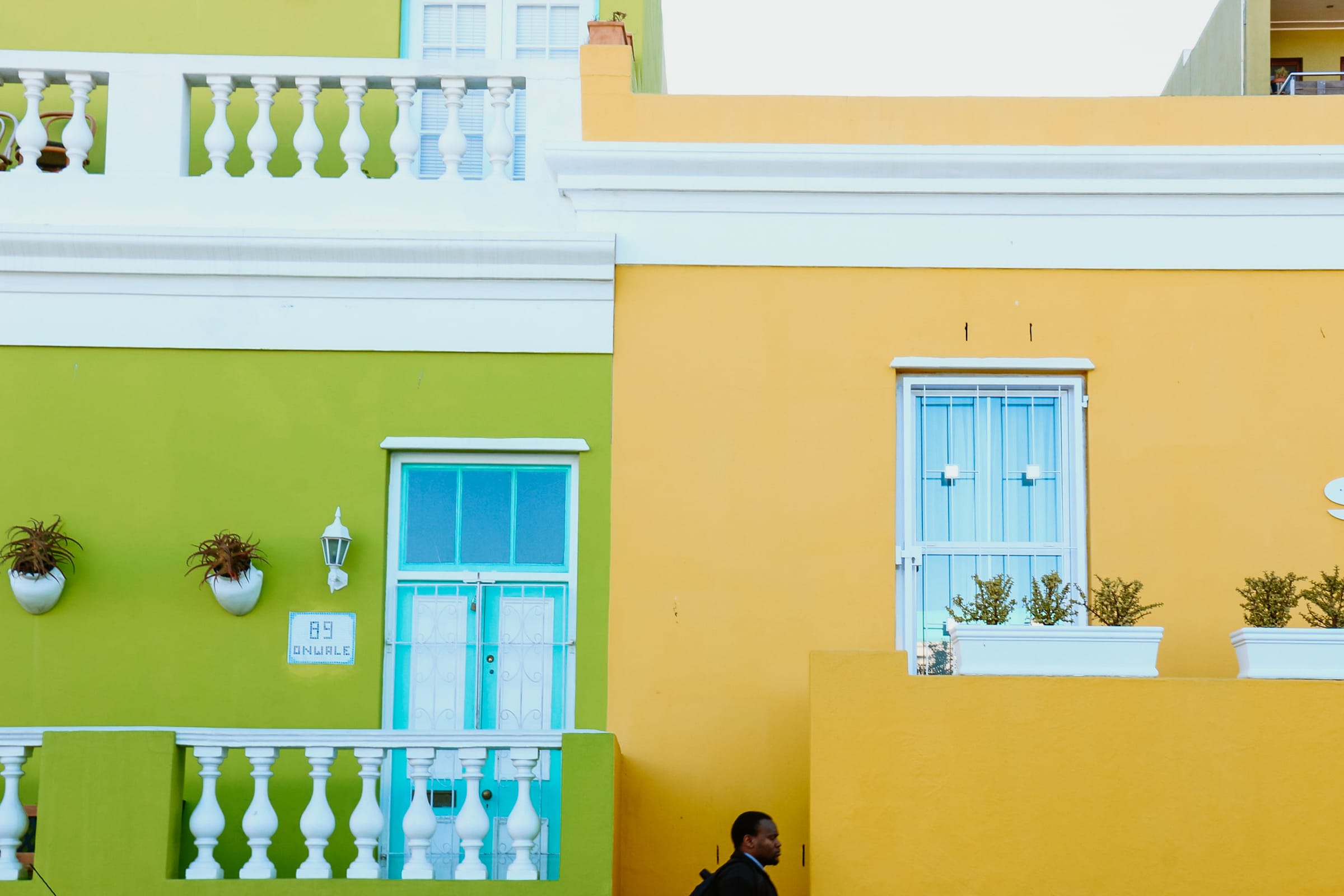 bokaap houses green yellow