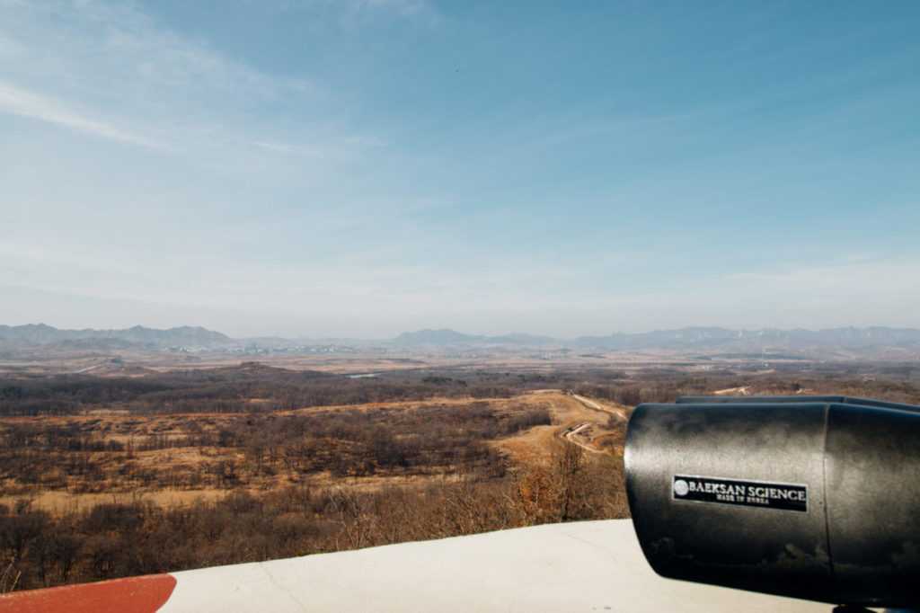 Fernglas Grenze Nordkorea