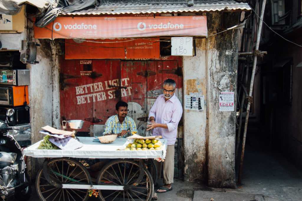 obstverkäufer in mumbai indien