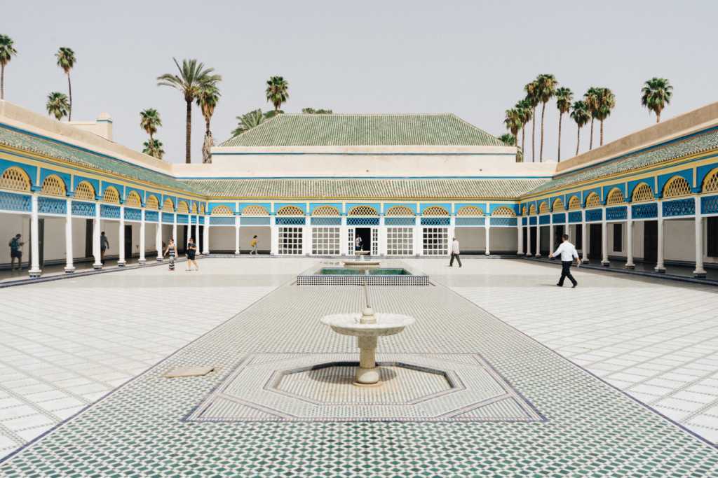 Bahia Palast Innenhof Marrakesch