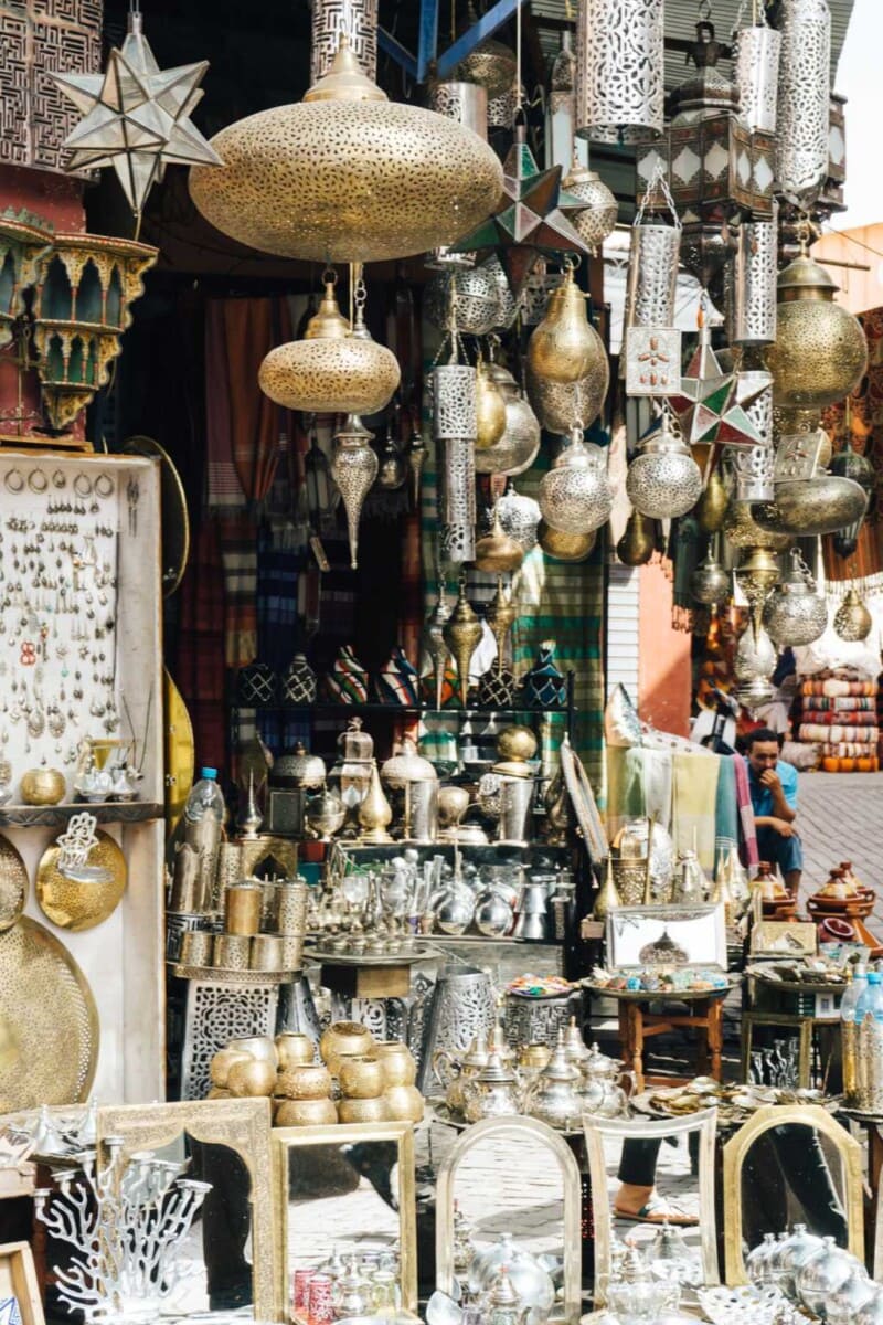 Messing Lampen Marokko Souks Marrakesch
