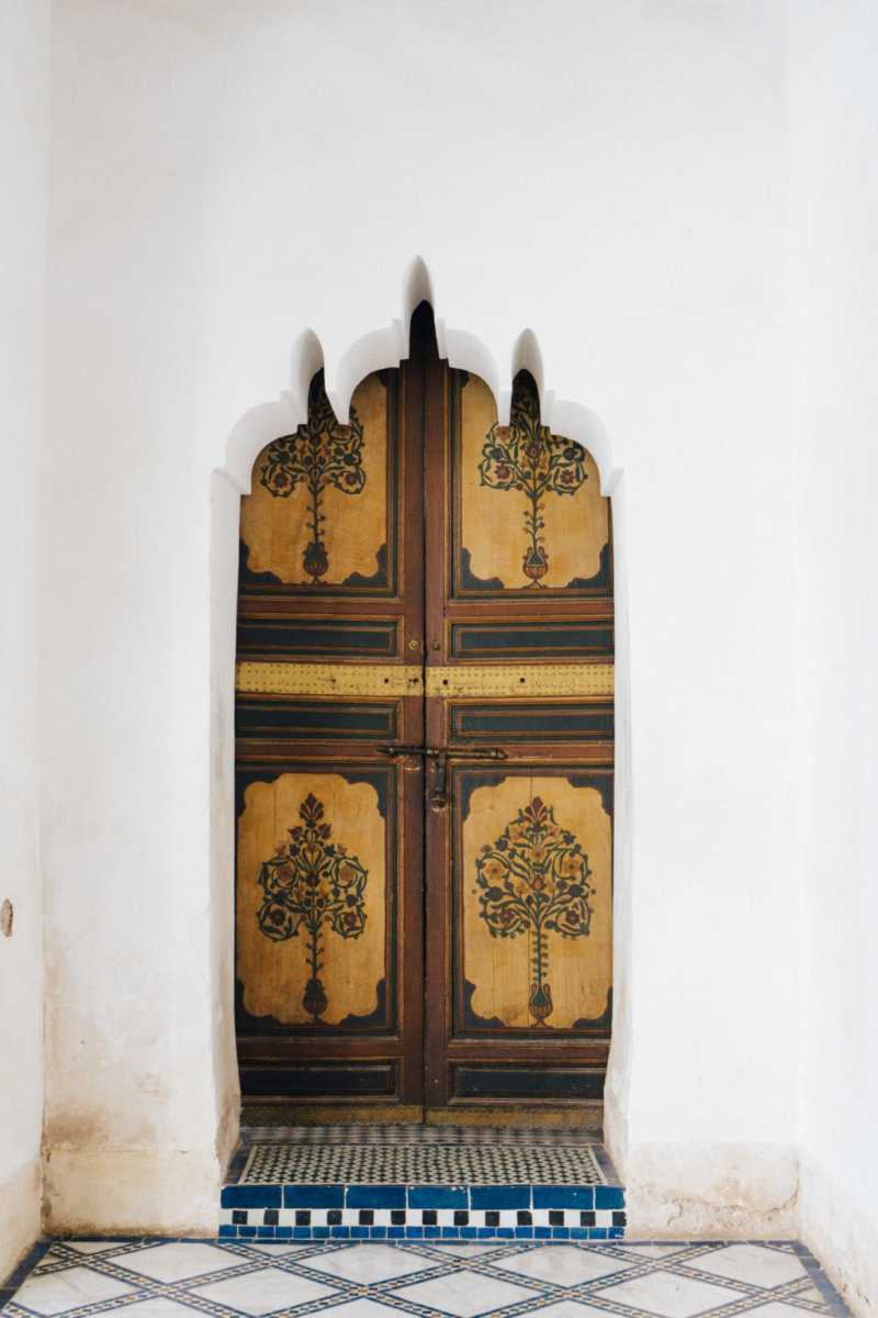 Holz Tür Palais Bahia Marrakesch