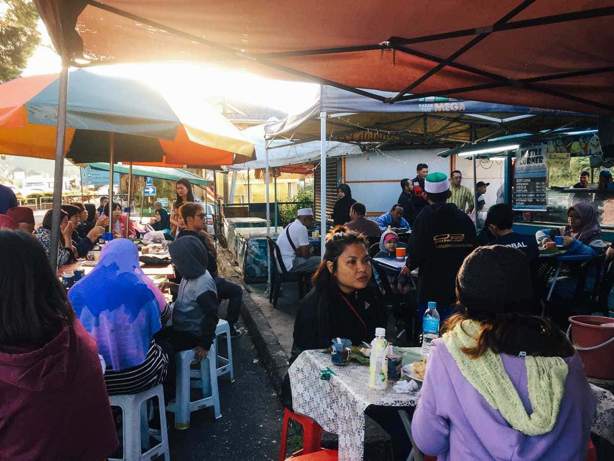 Camreron Highlands Street Food Stand am Straßenrand