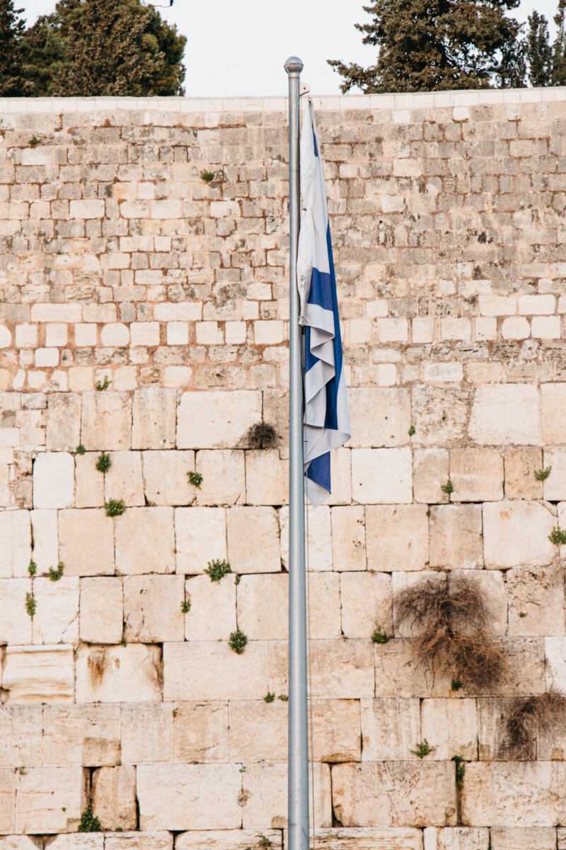 Flagge Israel Klagemauer