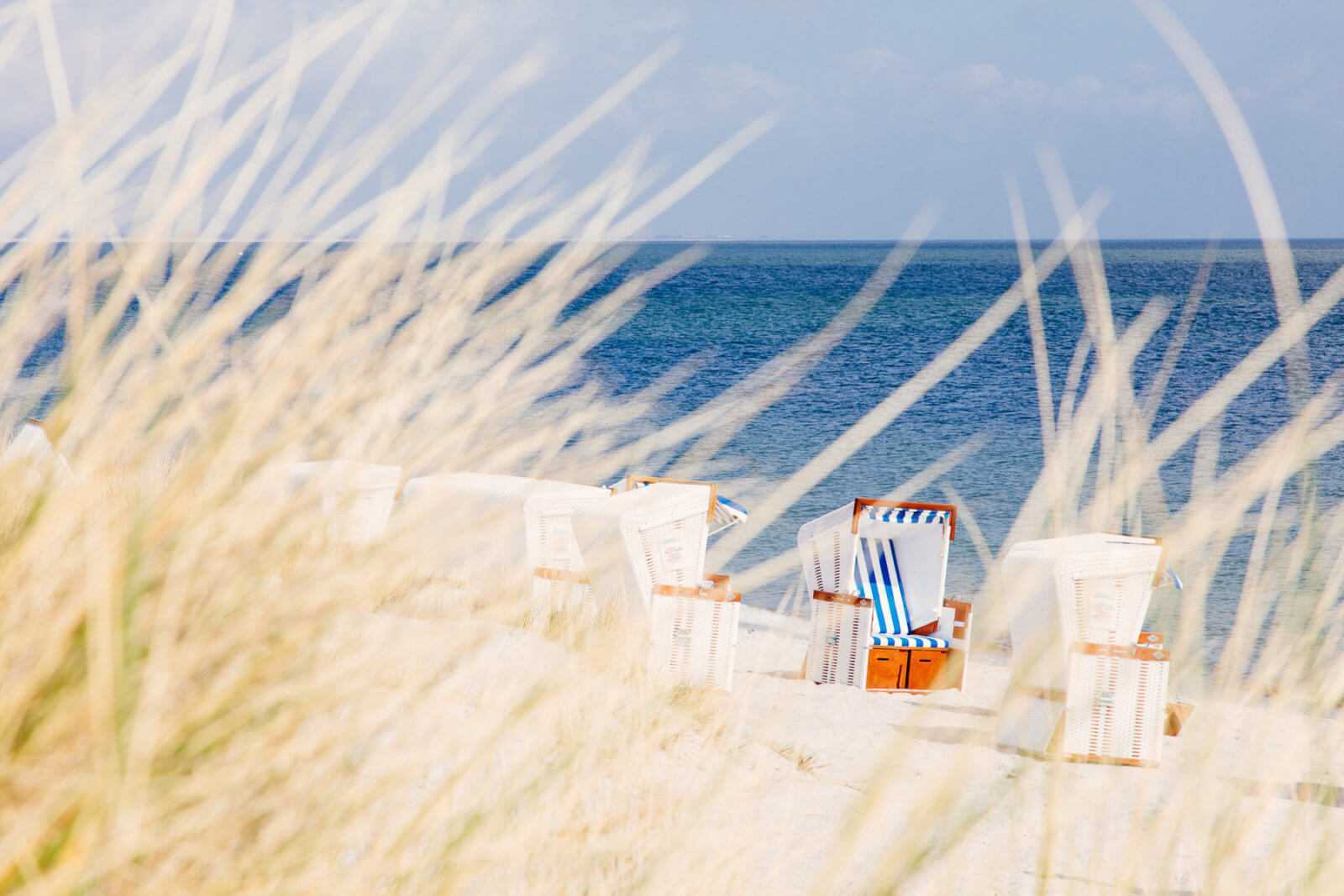 Sylt Lister Ellenbogen Strandkörbe Strand in List