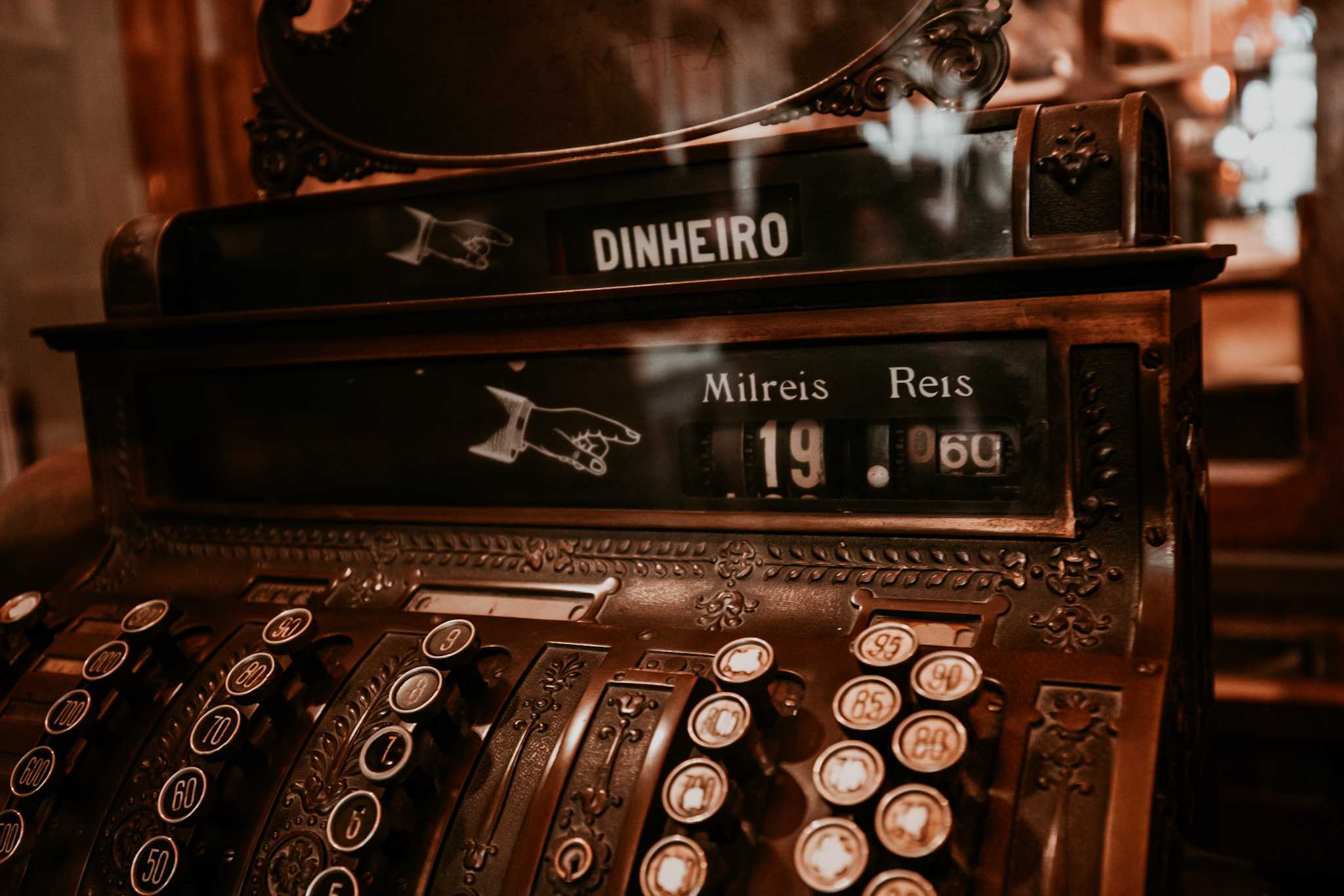 alte Registrierkasse Portugal Livraria Lello Porto
