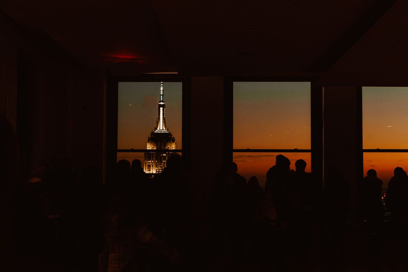 Top of the Rock Sonnenuntergang New York Empire State Building