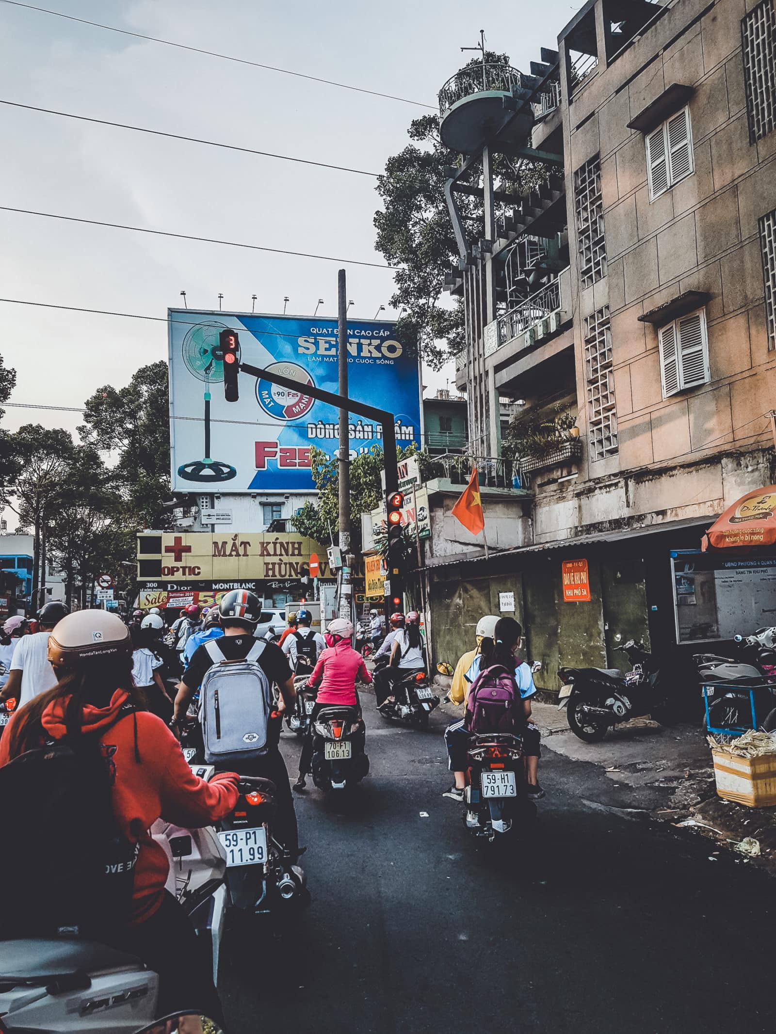 Roller Verkehr in Saigon