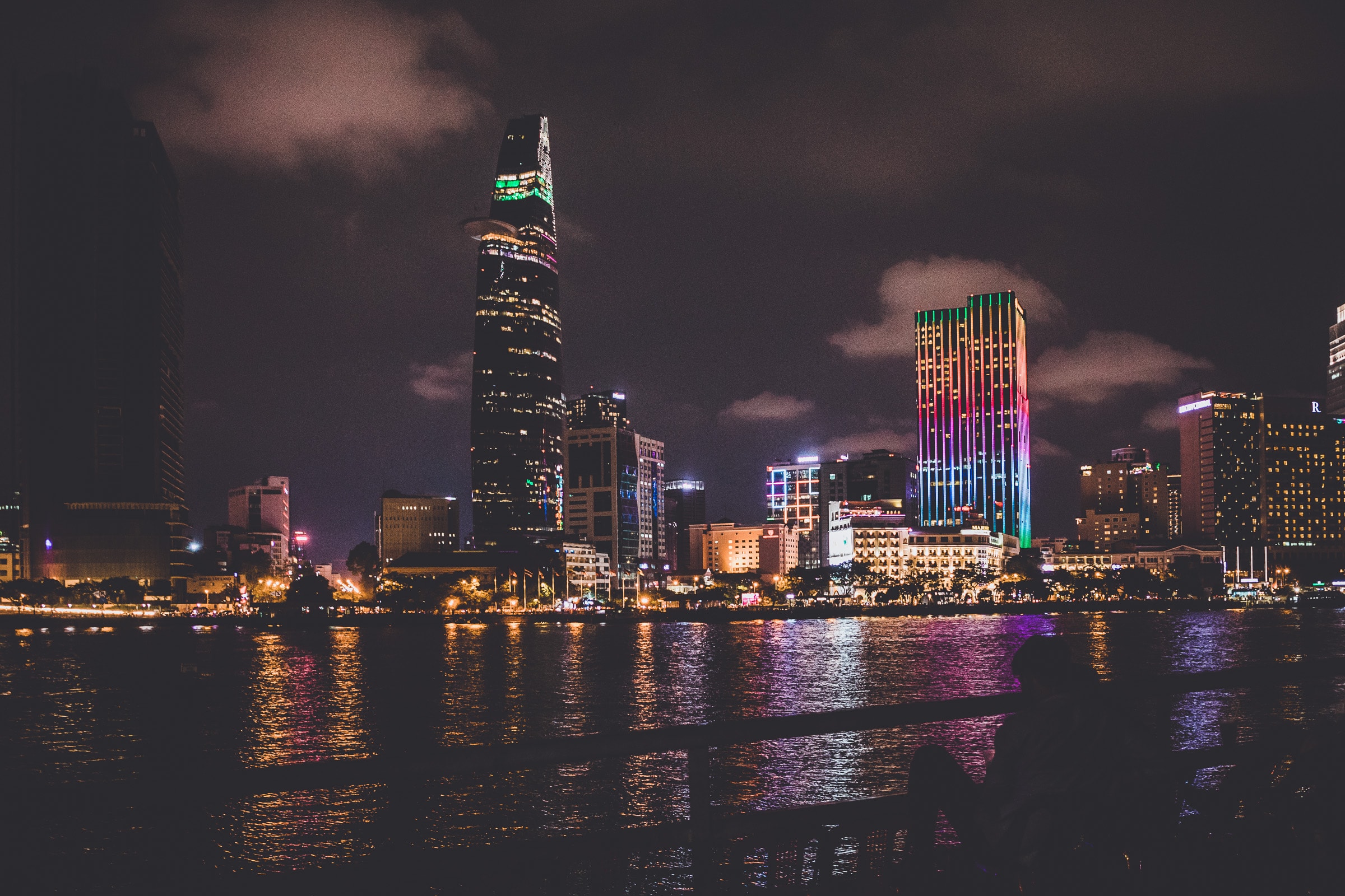 Ho Chi Minh City skyline by night