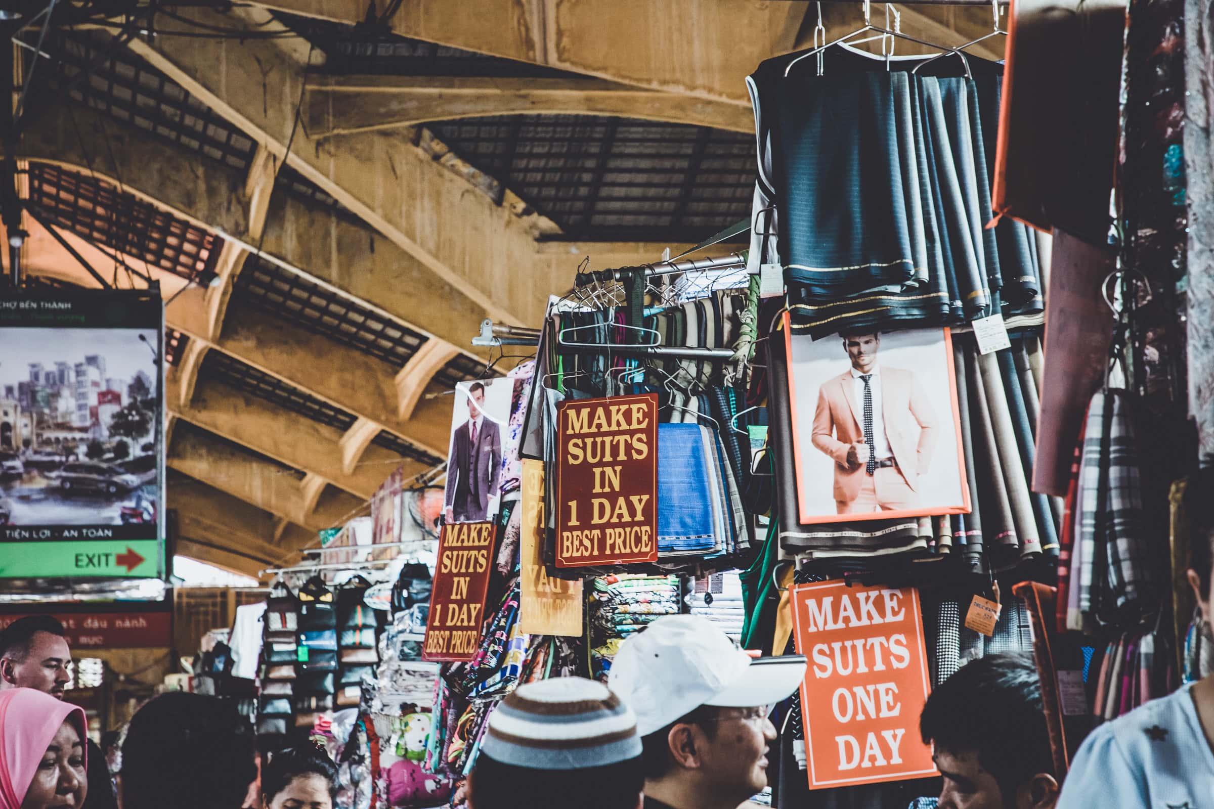 Tailoring in the Ben Thanh market in Saigon