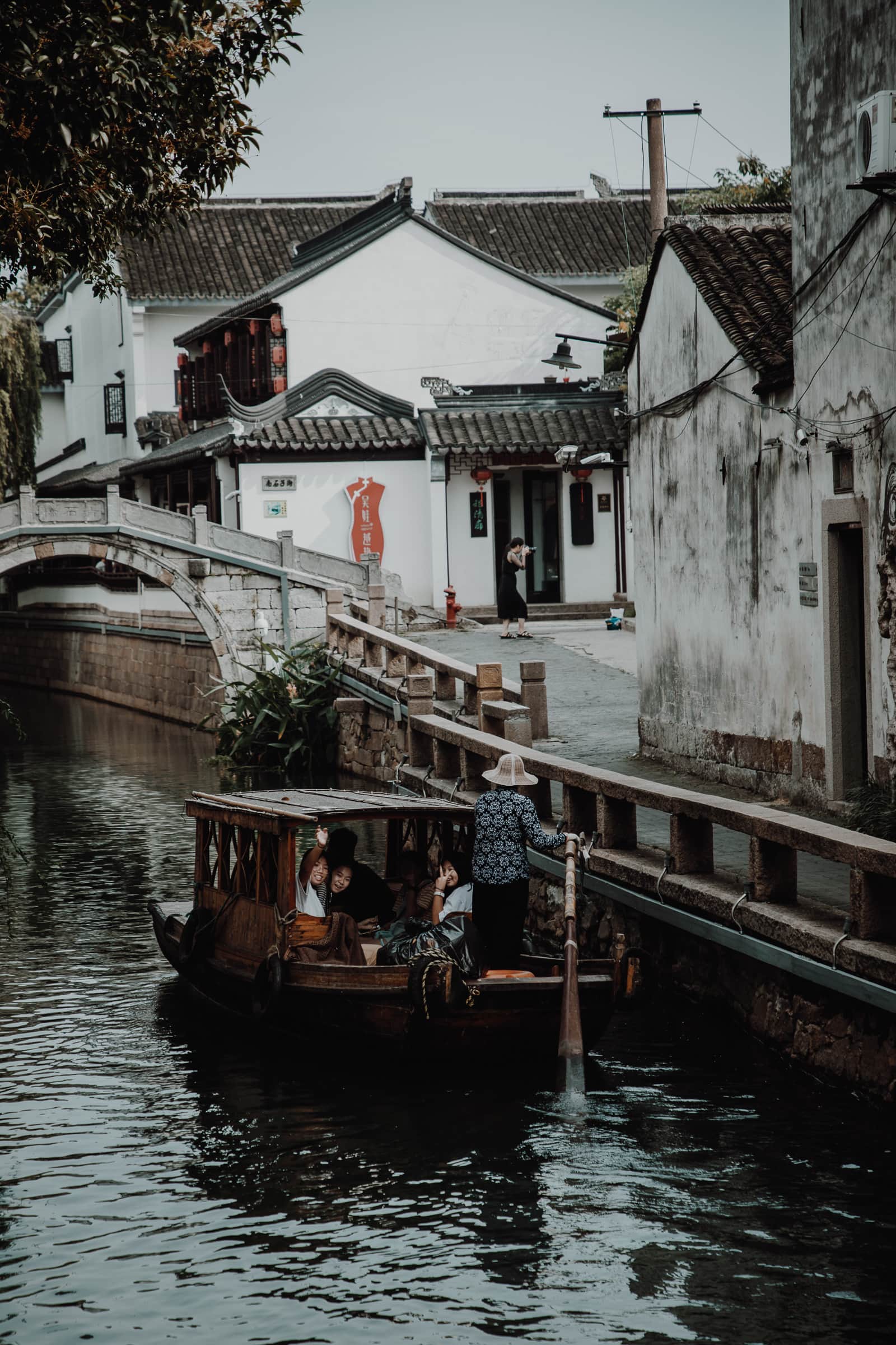 Suzhou Sehenswürdigkeiten Pingjiang Road Bootsfahrt