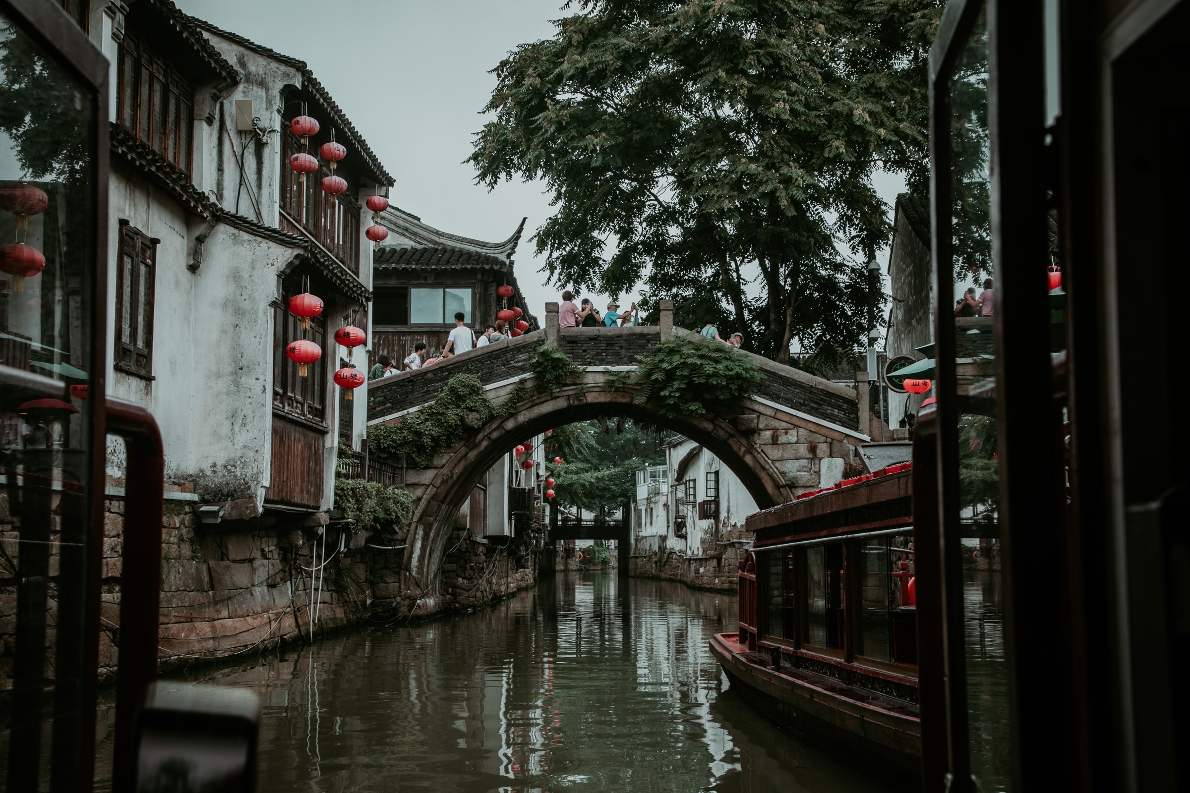 Brücke Shantang Street Suzhou Sehenswürdigkeiten China