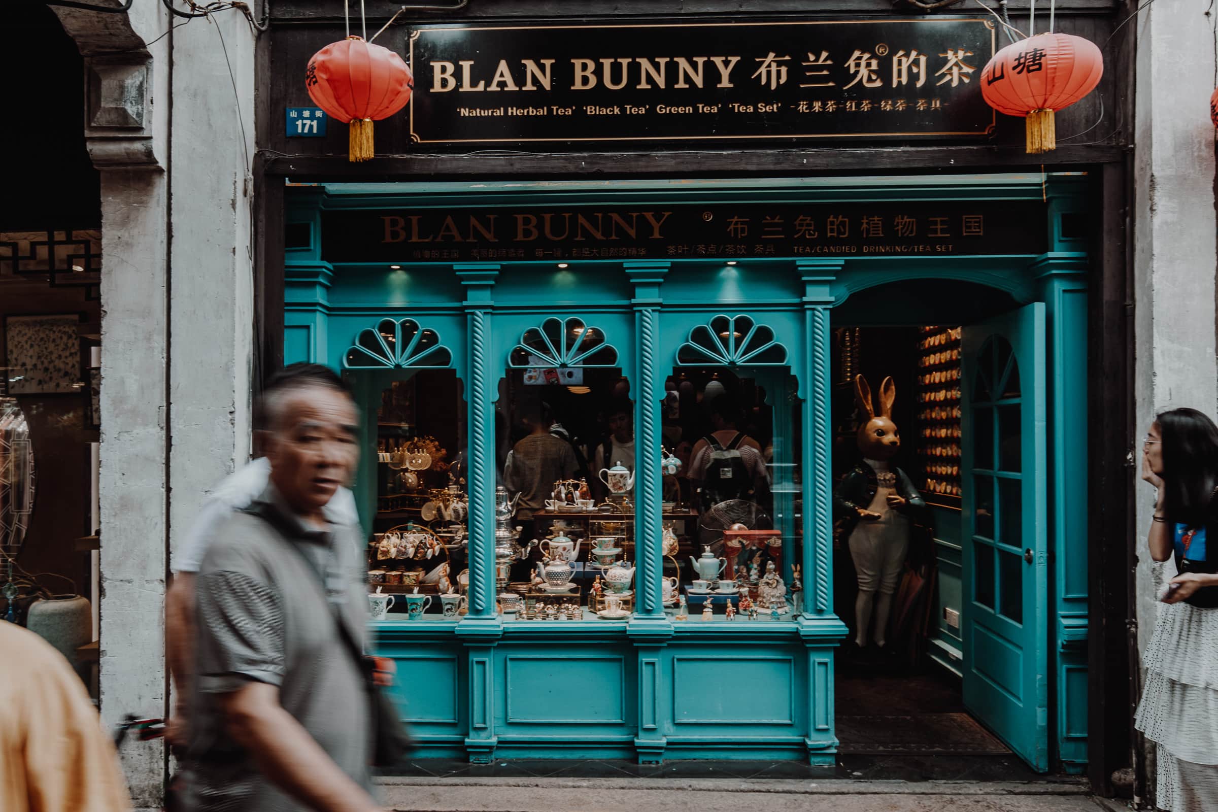 Suzhou Shopping Blan Bunny Teeladen Shantang Street