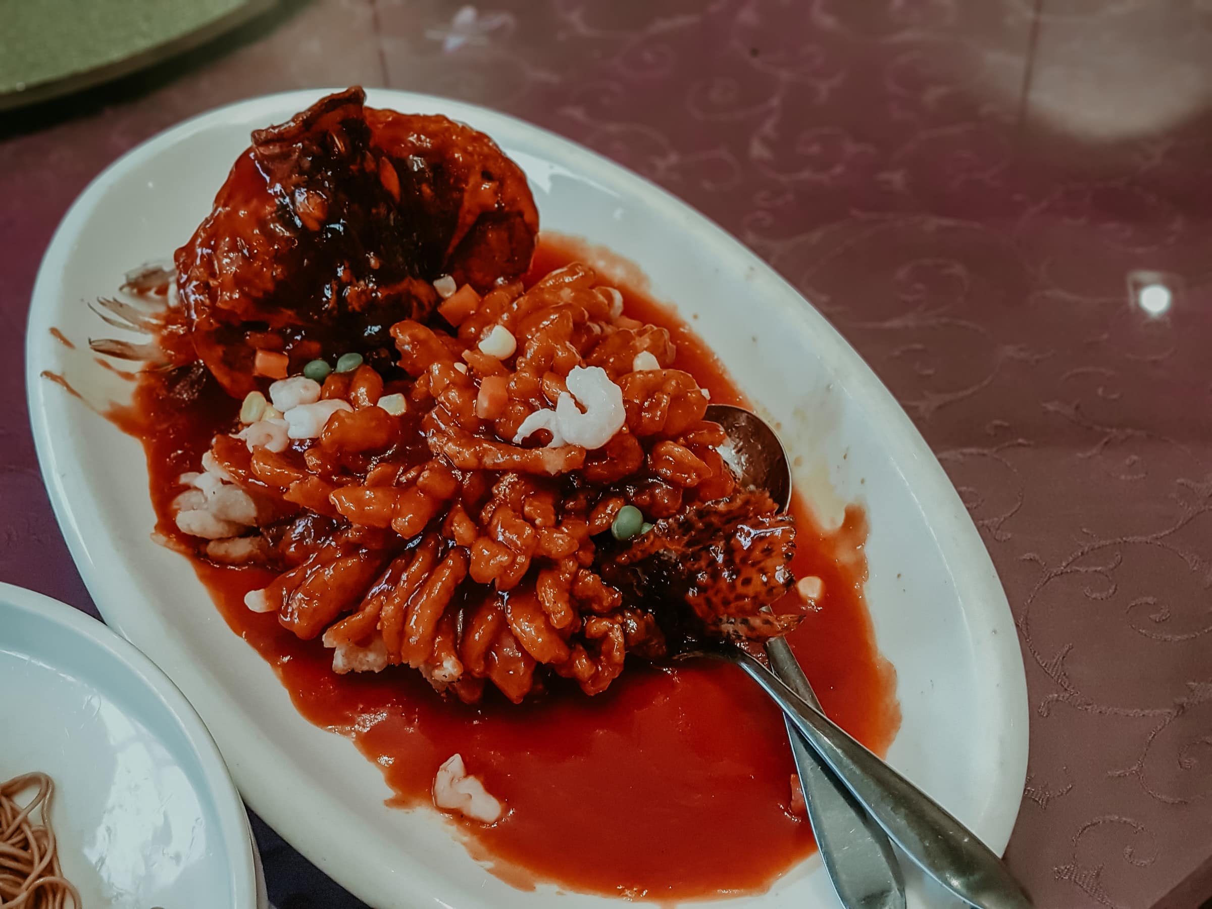 Suzhou Küche Mandarin Fisch in Eichhörnchen Form chinesische Spezialität