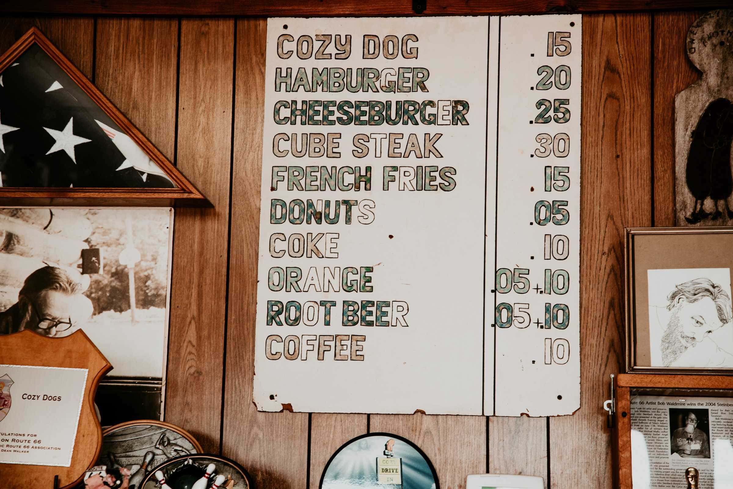 cozy dog diner preisliste