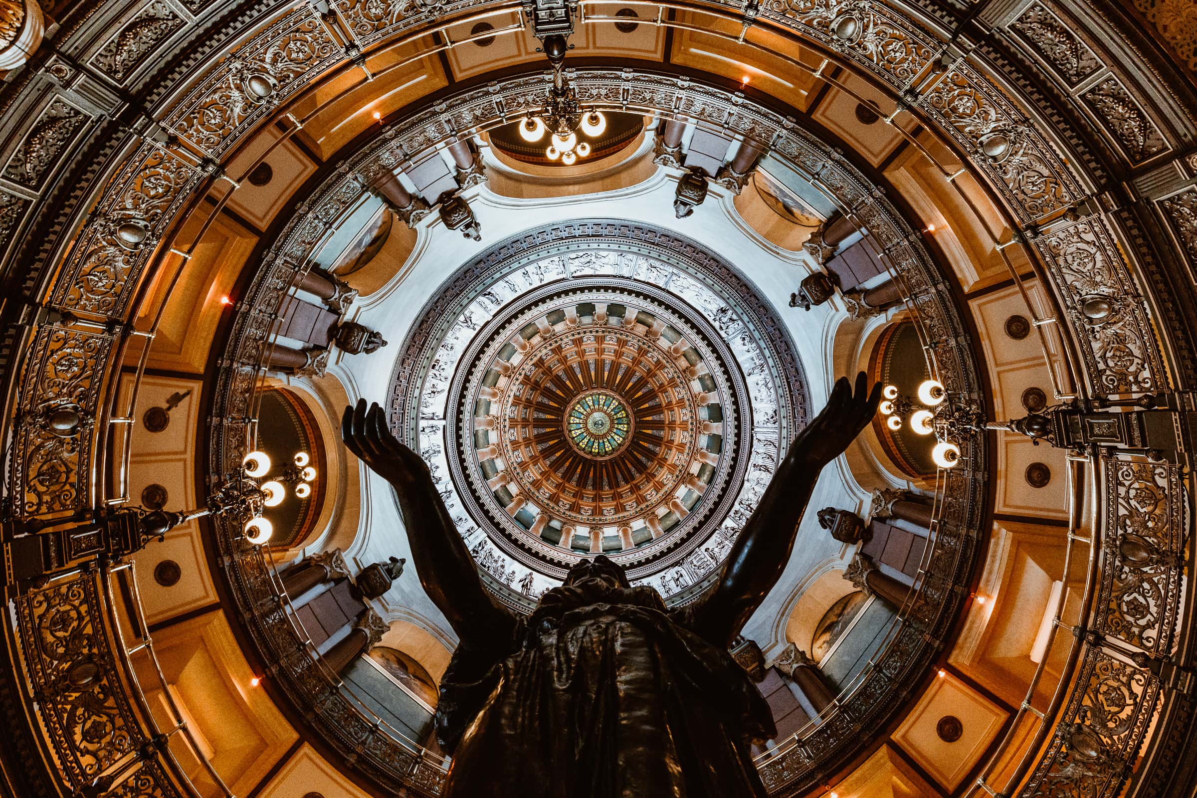 Springfield Illinois State Capitol Kuppel Statue