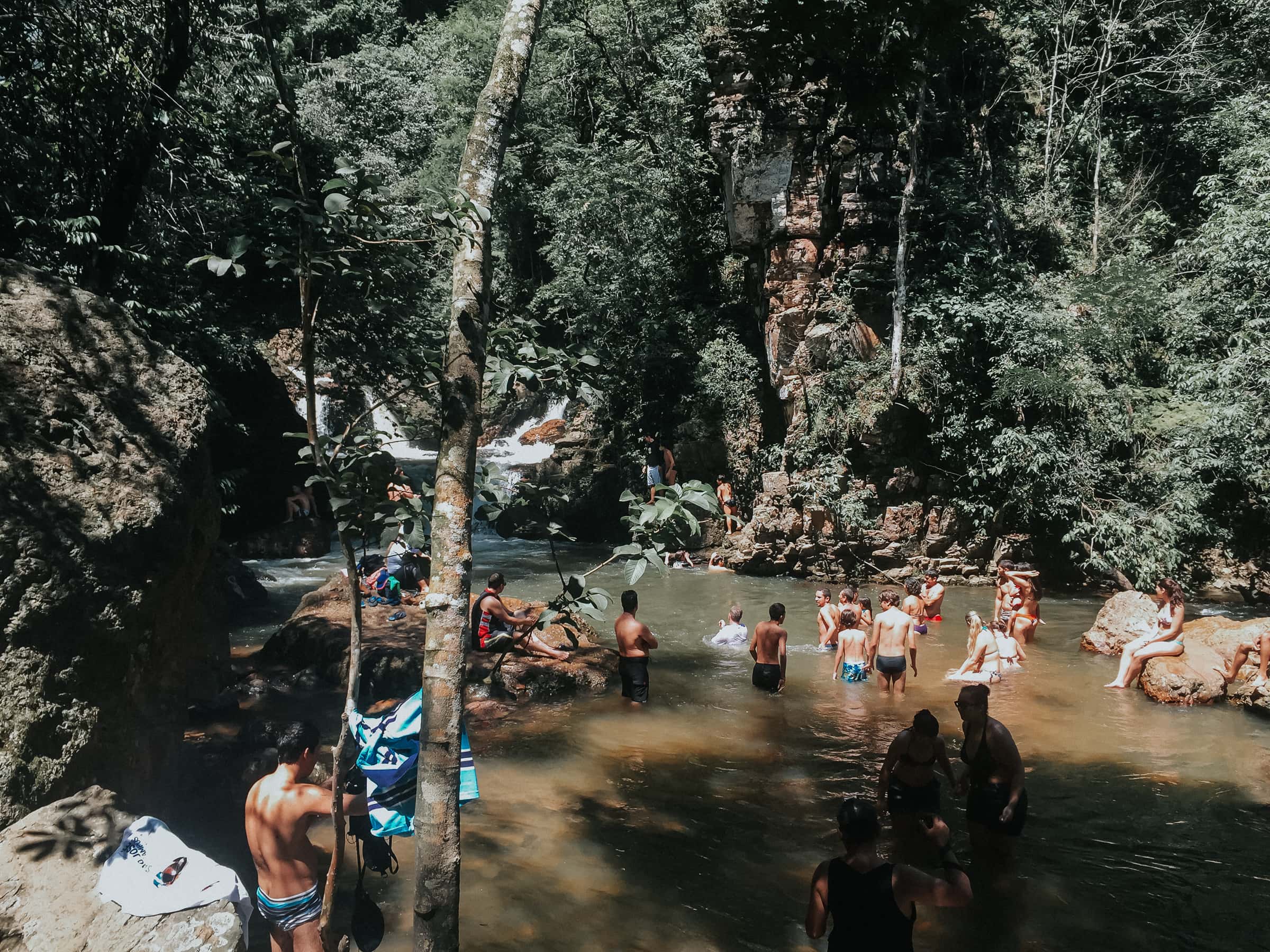 Salto do Itiquira Schwimmen Wasserfall Natur Pool