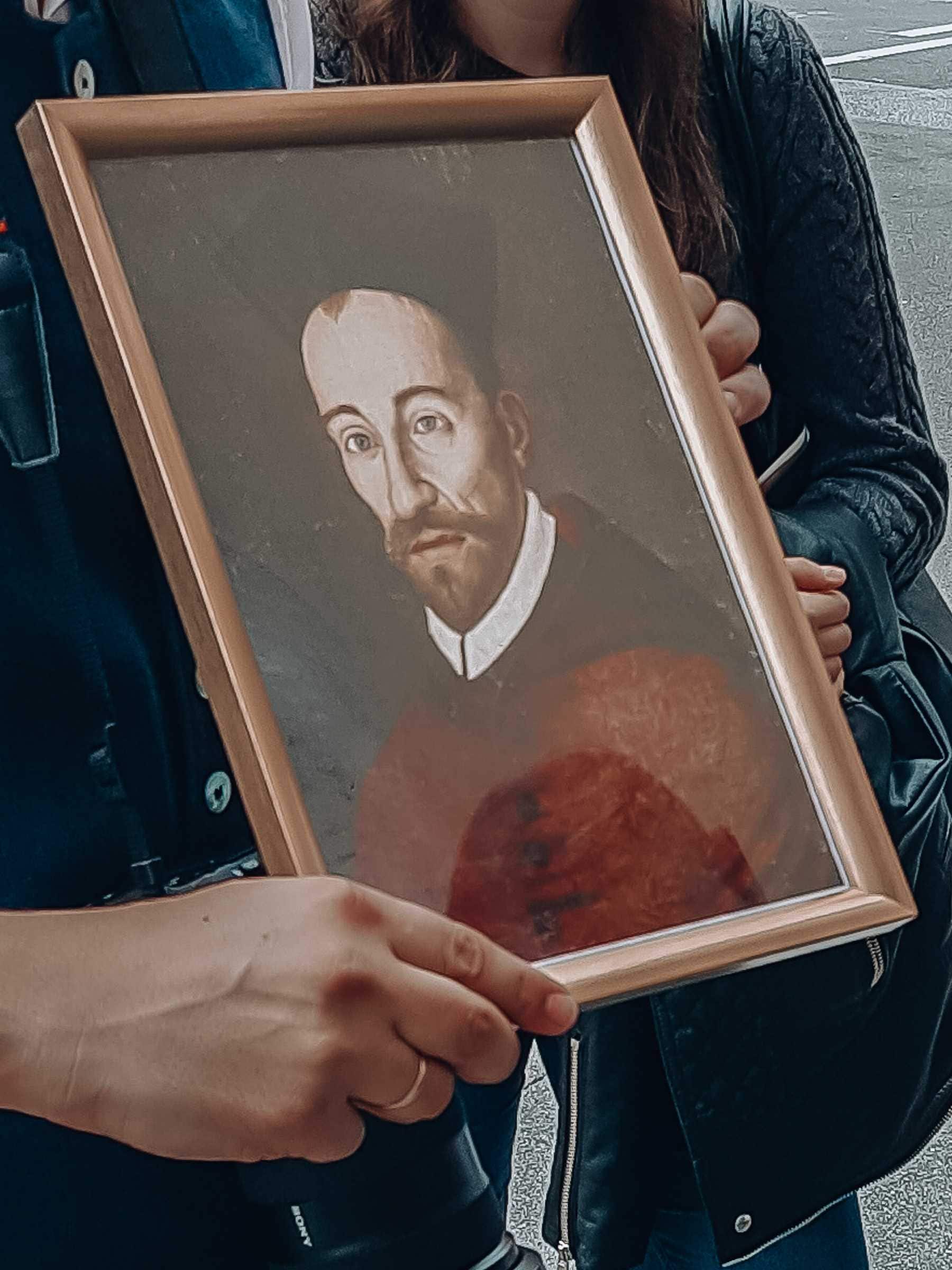 Gerahmtes Bild von Fürsterzbischof Wolf Dietrich aus Salzburg