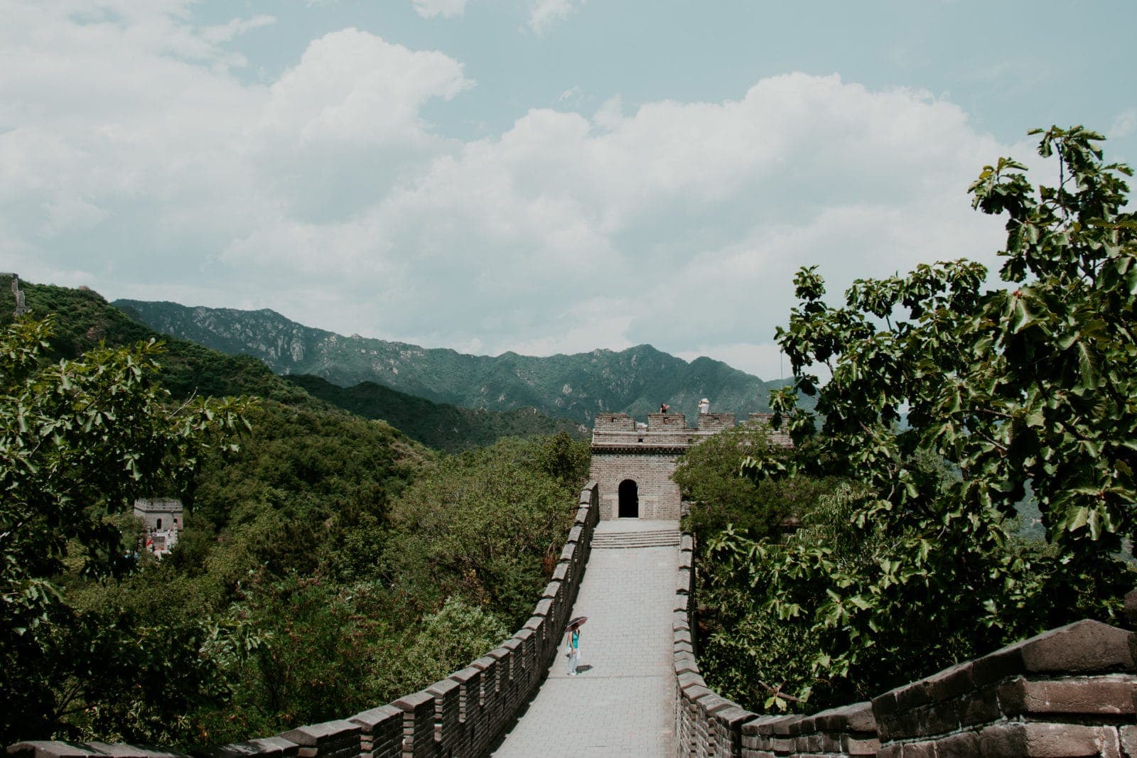 Chinesische Mauer Mutianyu Peking Länge