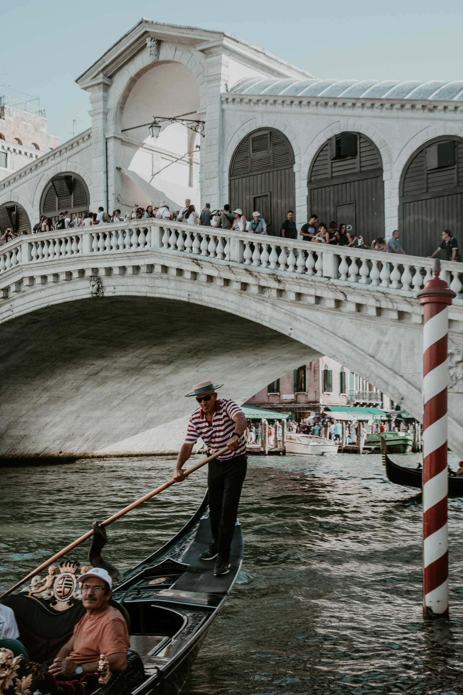 Gondoliere Gondel Rialtobrücke