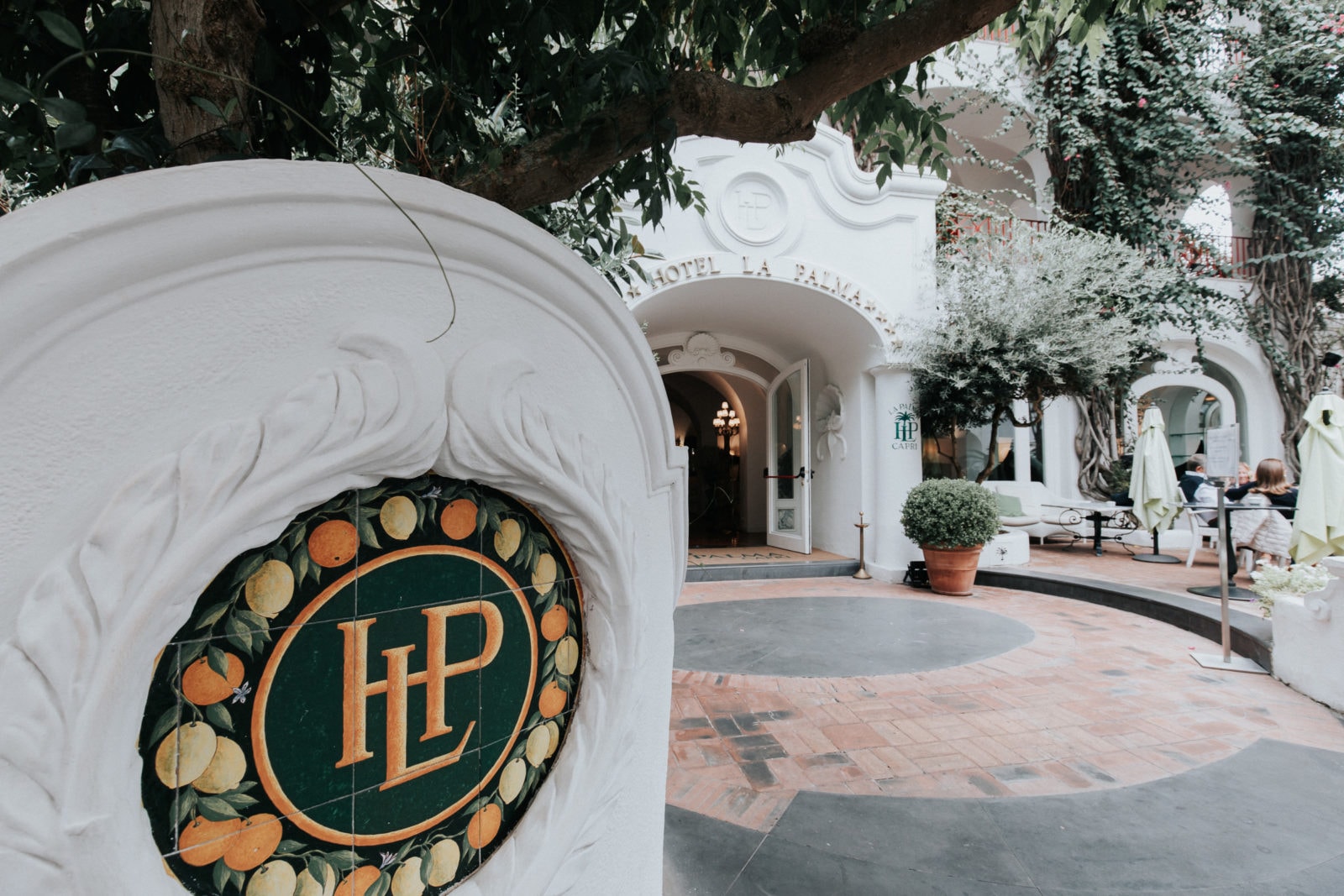 Capri Sehenswürdigkeiten Hotel La Palma Eingang