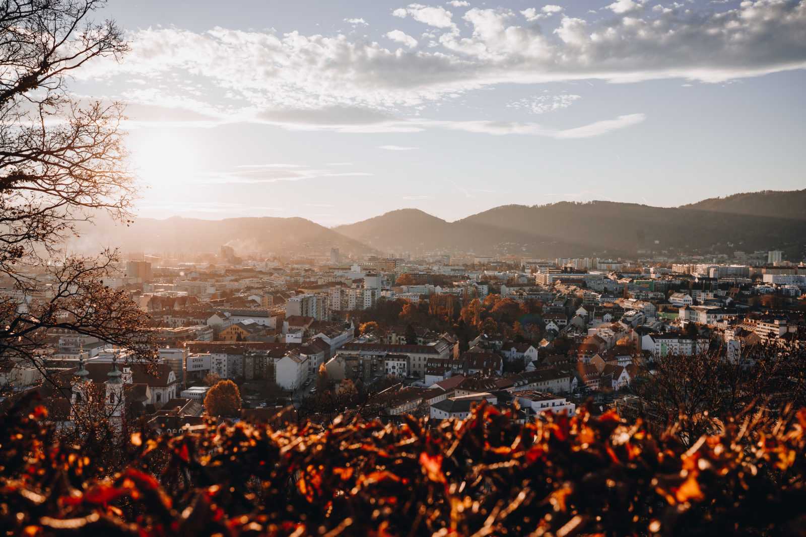 Städtereise Graz Aussicht vom Schlossberg