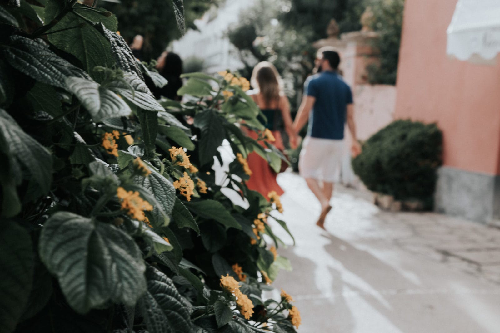 Capri Anacapri Paar in Altstadt