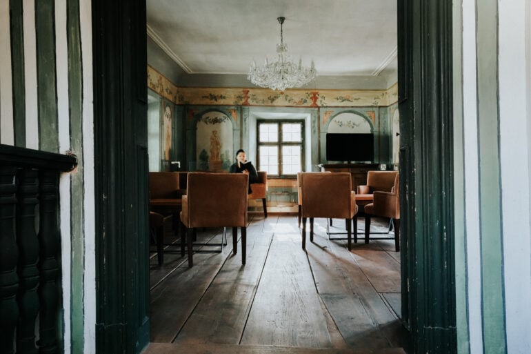 Bücher Lounge Relaxen im Schloss