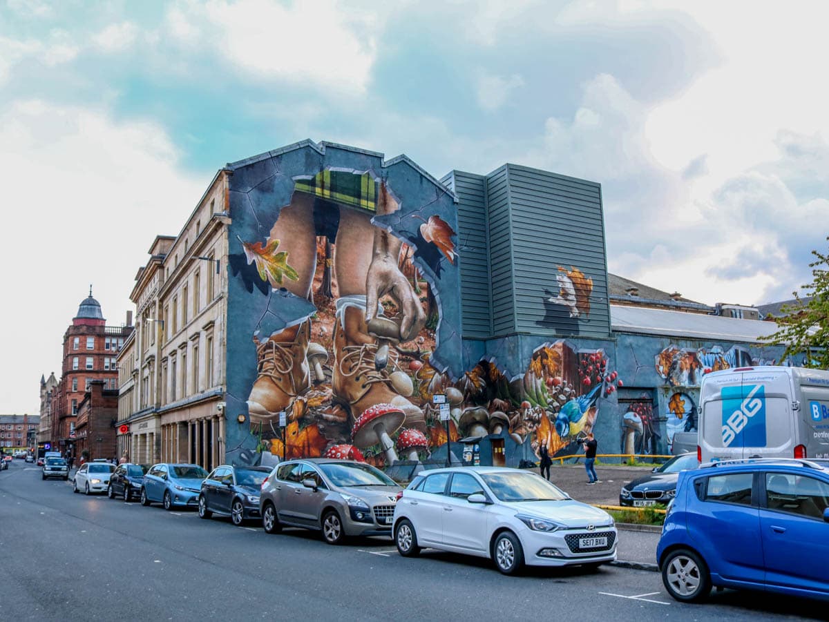 Glasgow Sehenswürdigkeiten Street Art Mural