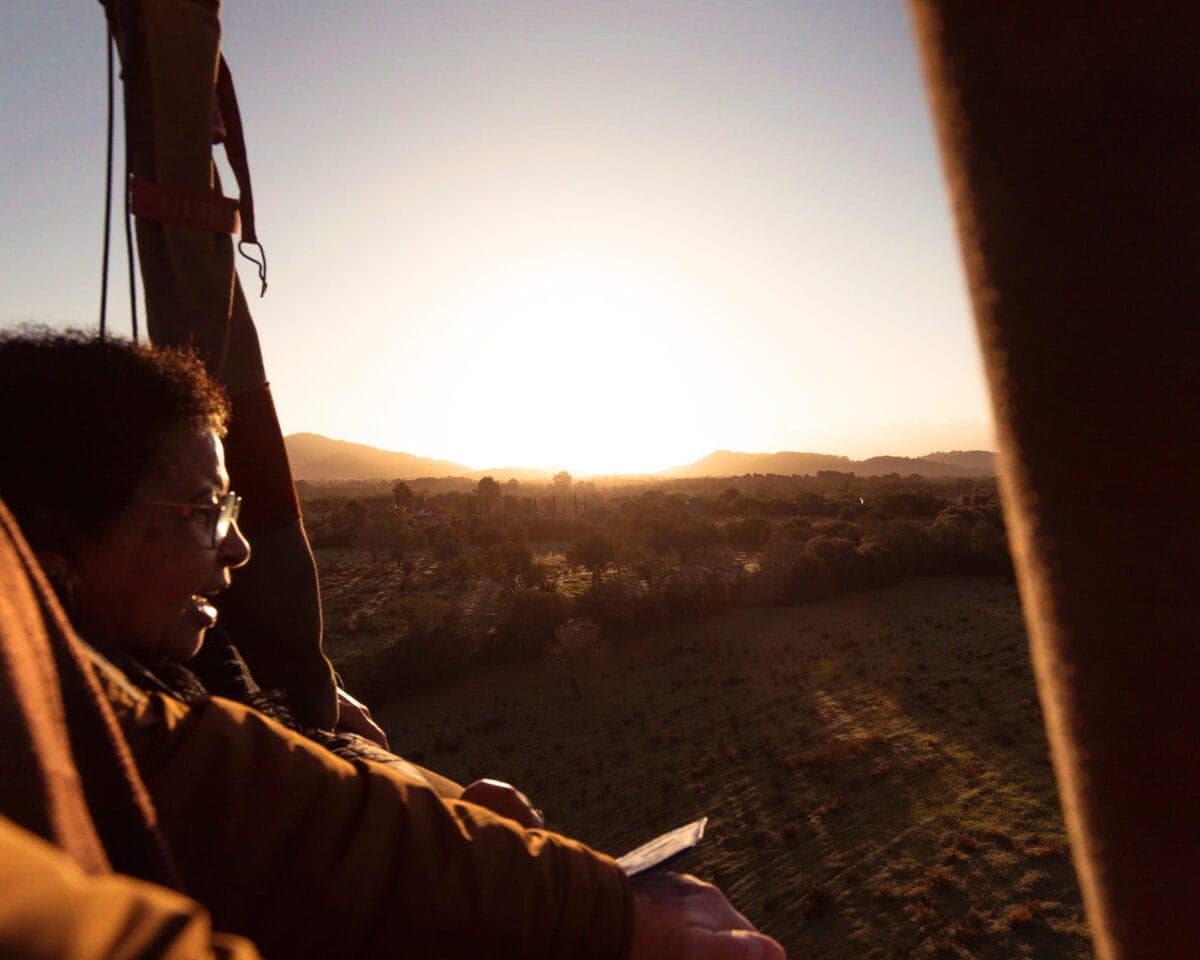 Sonnenaufgang im Heißluftballon über Mallorca