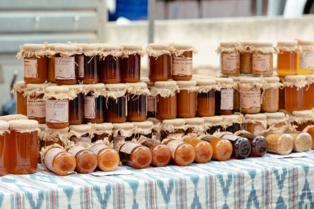 Bio Honig auf dem Markt in Sineu, Mallorca