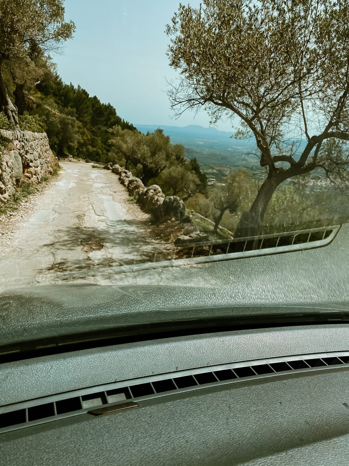 Straße zum Restaurant Es Verger Alaró Mallorca