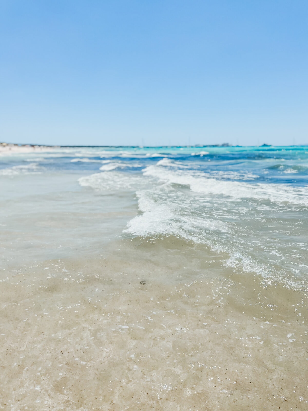 Wellen am Strand von Es Trenc Mallorca