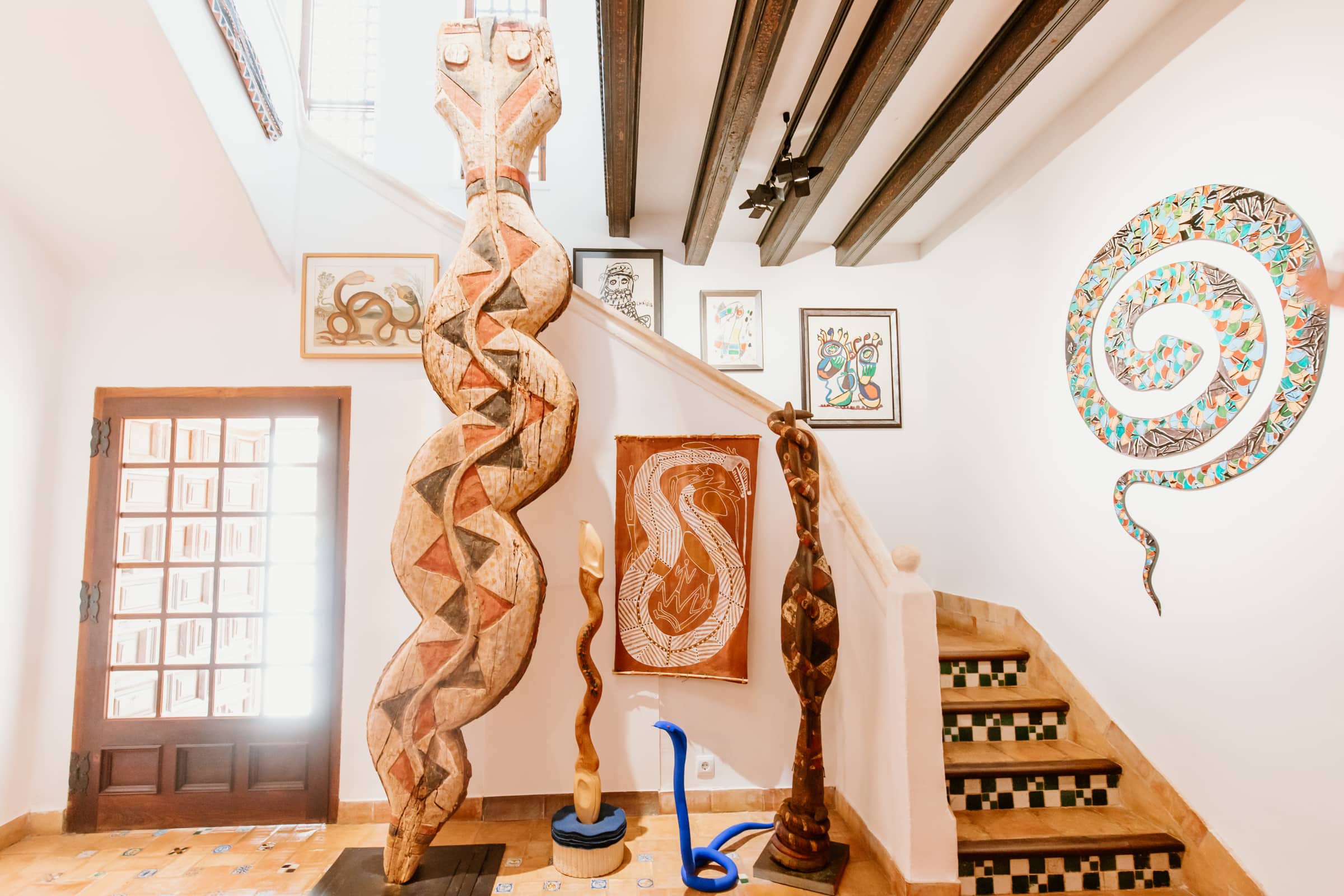 Eingang Hassan-Fathy-Haus im Museo Sa Bassa Blanca auf Mallorca