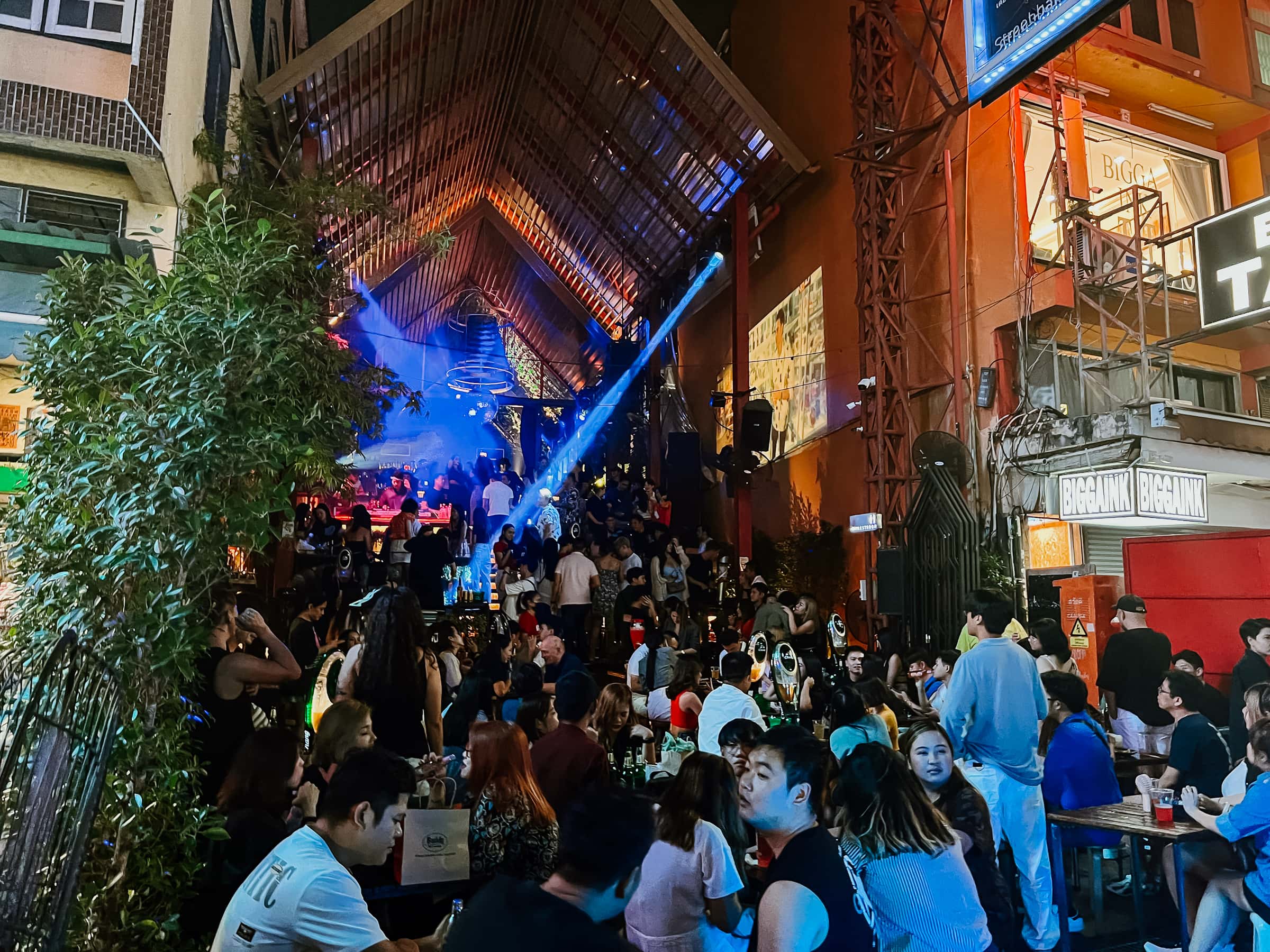 Khao San Road Bangkok bei Nacht