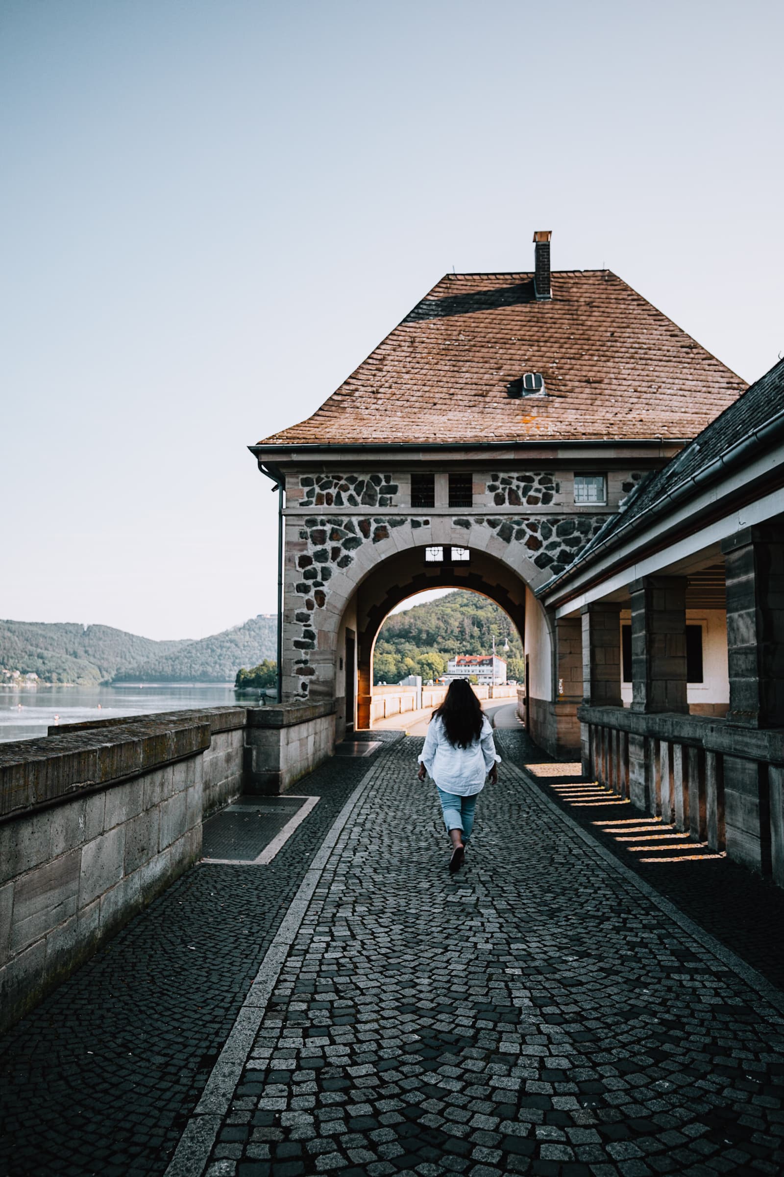 Laufen auf der Edersee Staumauer