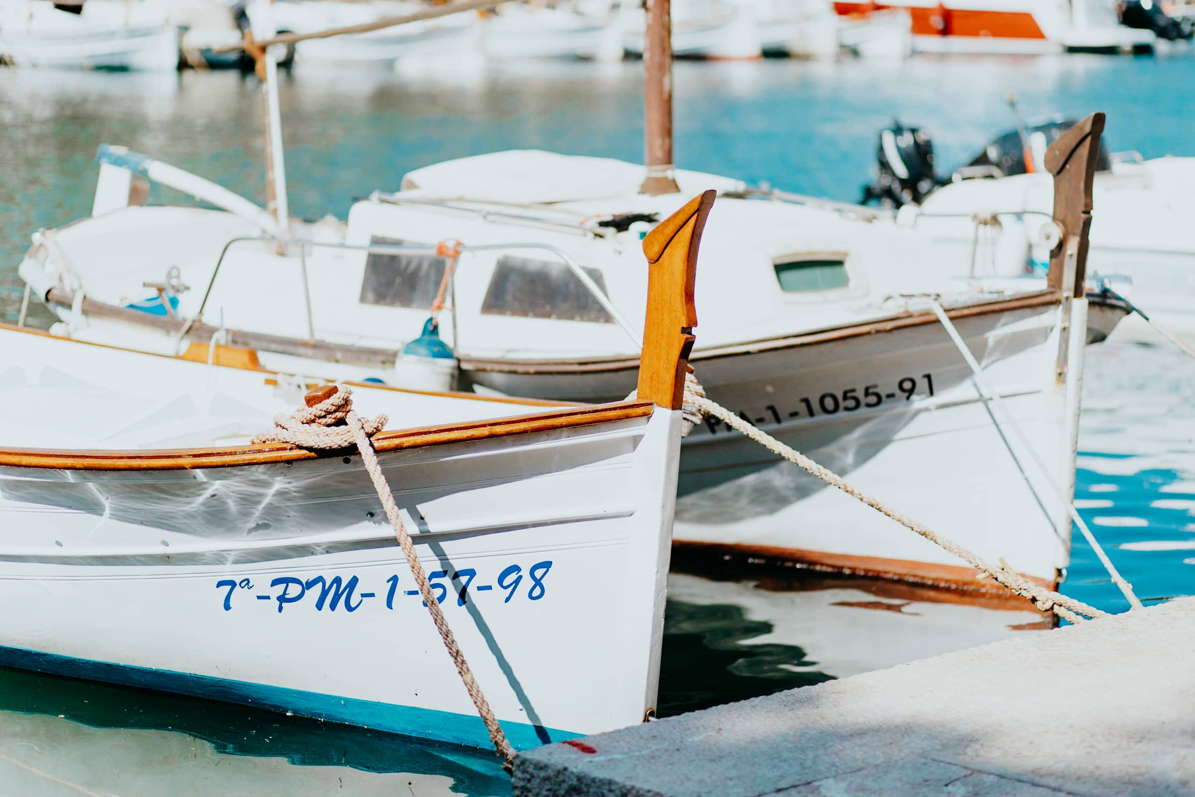 Boote in Cala Figuera Mallorca