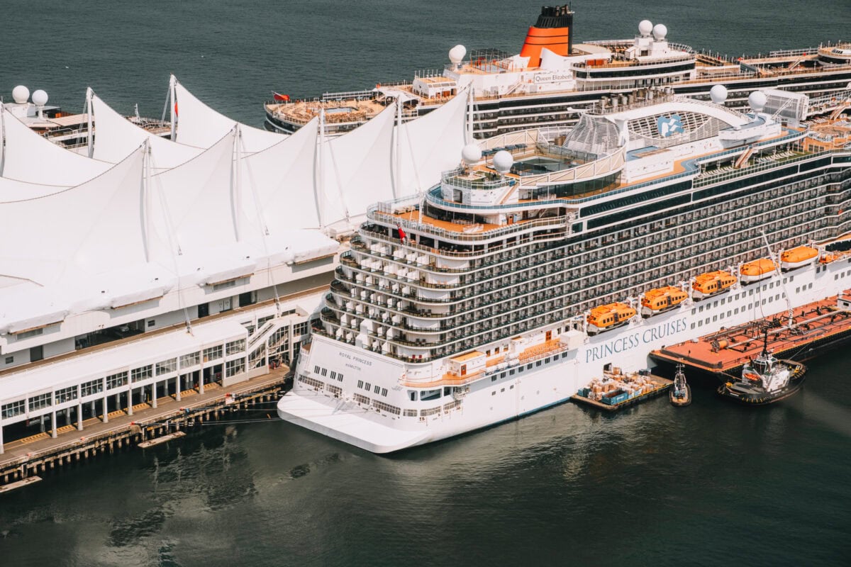 Kreuzfahrtschiffe von Princess Cruises im Hafen Vancouver